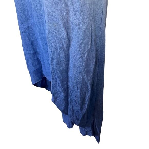 Bar III Ombre Blue White High Low Sleeveless Key Hole V-Neck Dress sz Medium - Picture 10 of 16